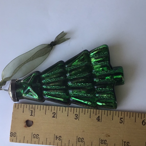 Glass 5” Christmas Tree Ornament Heavy Glass - Picture 7 of 11